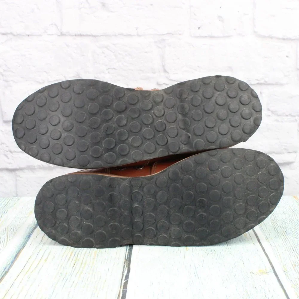 *Vintage LL Bean Fly Fishing Brown Leather Angling Felt Bottom Boots 9 Inch - Picture 9 of 10